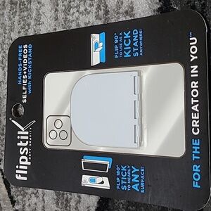 FLIPSTIK DEFY GRAVITY CELL PHONE WHITE STICK & KICK STAND PRICE FIRM